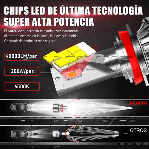 40000lm Kit Focos Led H11 Haz Alto Y Bajo Para Chevrolet Foto 2