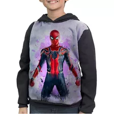  Casaco Moletom Infantil Desenho Homem Aranha Fanart