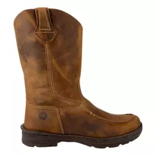 Bota Masculina Country Bico Redondo Estilo Tênis 100% Couro