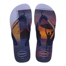 Havaianas Hype Navy Orange Hombre Originales-cu