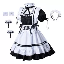 Set De Traje Disfraz De Maid Lolita Kawaii Para Cosplay Anime