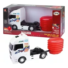 Caminhão Power Truck Branco De Propulsão 4730 - Omg Kids