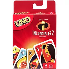 Uno, El Juego Incredibles 2 De Disney Y Pixars