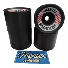 Roda Mentex 70mm 85a Speed Wheels Preta - Skate Longboard