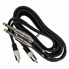 Cabo Auxiliar Audio Profissional 2 Rca Para 2 P10 Mono