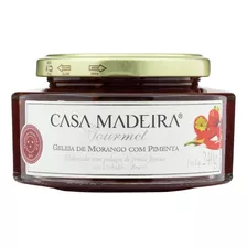 Geleia Morango Com Pimenta Casa Madeira Gourmet Vidro 240g