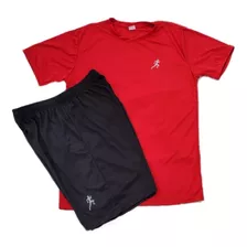 Kit 1 Camiseta Dry Fit Masculina + 1 Bermuda Short Academia