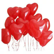 Globos Corazon Latex Amor Novio Love Rojo Pasion 50 Piezas