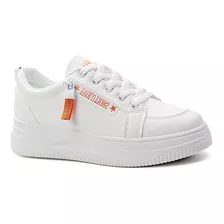 Zapatos De Tenis Blancas De Suela Gruesa Para Mujer Ricaoo