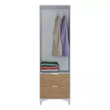 Closet Mood 2p2c Hyggesign 57x178x47cm. Blanco / Madera Color Blanco/madera