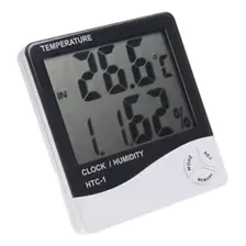 Termo-higrômetro Digital Termômetro Higrômetro Relógio Htc1