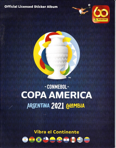 Pack Álbum + 50 Sobres Copa América Argentina Colombia 2021