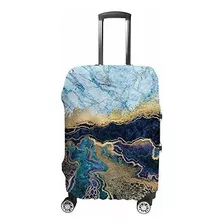 Maleta - Rashu Luggage Covers Blue Marble Fake Stone Suitca
