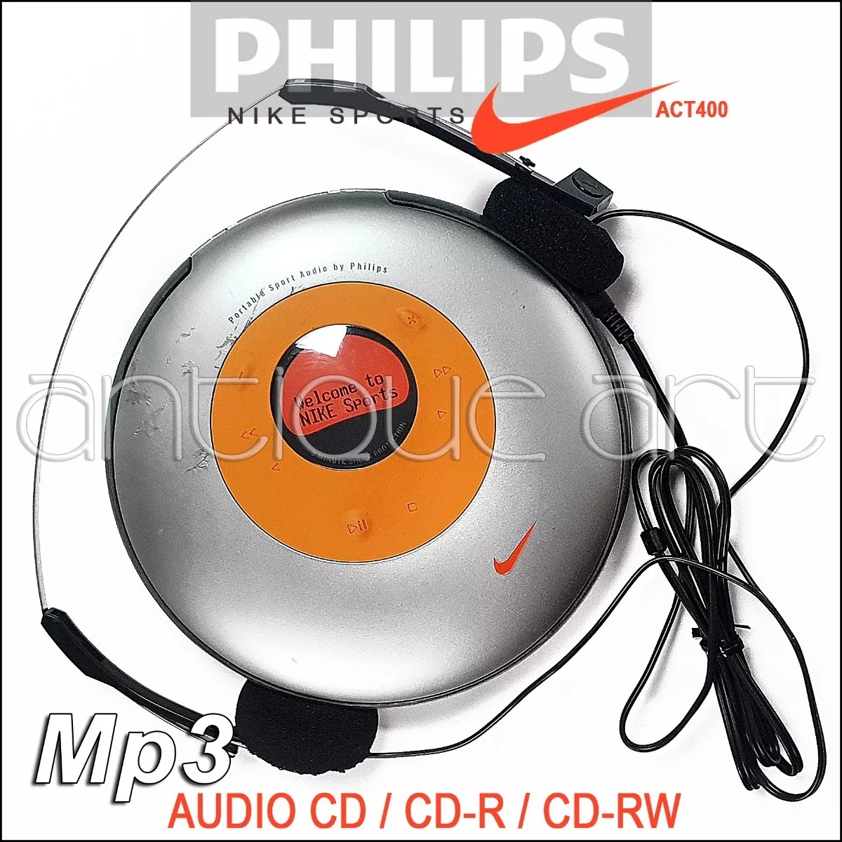 A64 Discman Phillips Nike Sport Act400 Mp3 Cd Audio Walkman 