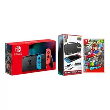 Nintendo Switch Console With Mario Odyssey Game And Charger