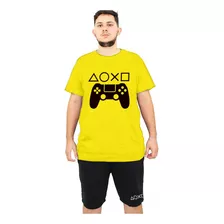 Bermuda E Camiseta T-shirt Kit 2 Peças Controle Jogos 