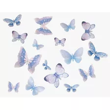 16 Mariposas Comestibles Lilas Para Decoración De Postres