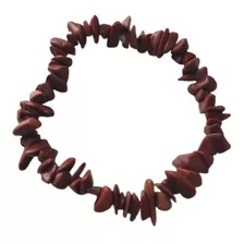 Pulsera De Escallas De Jaspe Rojo 