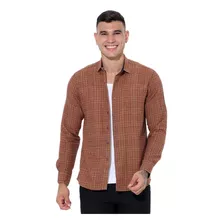 Camisa Xadrez Masculina Manga Longa Exclusiva 100% Algodão