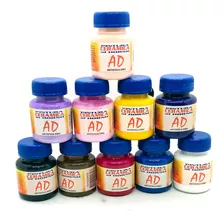 Pintura Para Ceramica Al Horno Ad Set Por 10 Colores 40cc