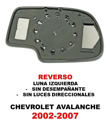 Luna Izquierda S/desem S/direc Chevrolet Avalanche 2002-2007 Foto 3