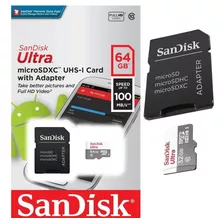 2 Cartões De Memória Micro Sd 64gb Classe 10 De 100mb/s