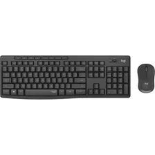 Kit De Teclado Y Mouse Inalámbrico Logitech Mk295 Español Latinoamérica De Color Negro