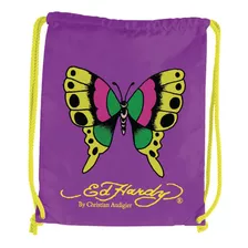 Ed Hardy Mochila Ligera Con Cordón De Dibujo Gráfico De T.