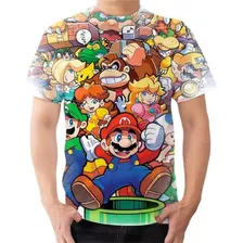 Camiseta Camisa Super Mario Nitendo Video Game Turma48