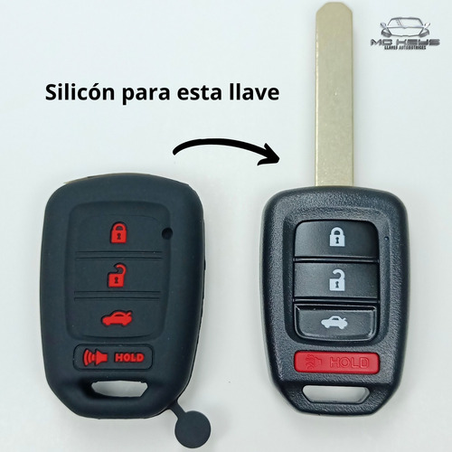 Silicon Funda Llave Civic Accord City Crv Fit  Hrv Correa Foto 3