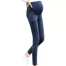 Para Maternidad Embarazo Skinny Pantalones Vaqueros Sobre