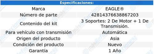 Kit 3 Soportes De Motor Y Caja Mazda 2 1.5 L4 2011-2016 Aut Foto 5