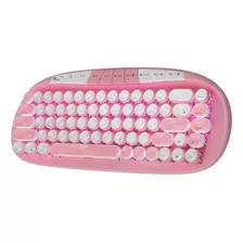 Teclado Mecánico Inalámbrico Retroiluminado Ergonómico Rgb Teclado Rosa Idioma N/a