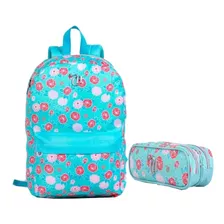 Mochila Kit Capricho Liberty Costa Estojo Lançamento Juvenil