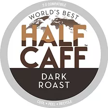 World's Best Half Caff Cafe Tostado Oscuro, 24 Unidades, Cap