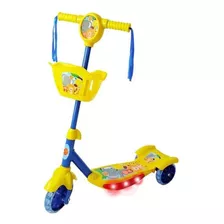 Patinete Infantil 3 Rodas Com Cesta Luzes Musica Até 35kg