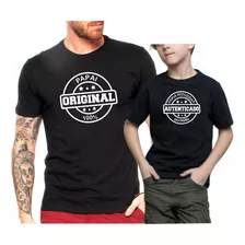 Camiseta Kit Pai Original Filho Filha Cópia Autenticada Paiê