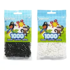 Canutillos Beads 2000 Unidades (mil Blancas Y Mil Negras)