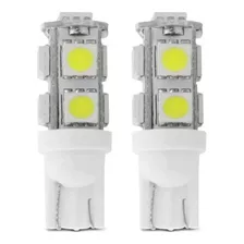 Lâmpada 9 Leds Esmagada Grande (pingo) Smd T10 5050 / Par