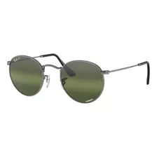 Lentes De Sol Rb3447 Round Metal Plateado/verde Ray-ban