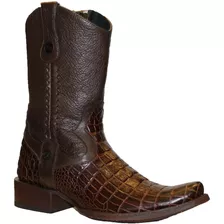 Botas Hombre Urbana Vaqueras Grabado De Panza De Cocodrilo 