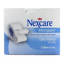 Esparadrapo Nexcare 2.5cm X 9.1m Micropore Papel - Caja 12 U