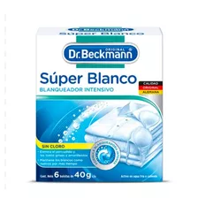 Blanqueador De Ropa Dr. Beckmann Súper Blanco 6pz De 40g C/u