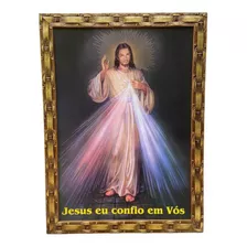 Quadro Jesus Misericordioso 56x76cm P/ Parede Sala Cozinha