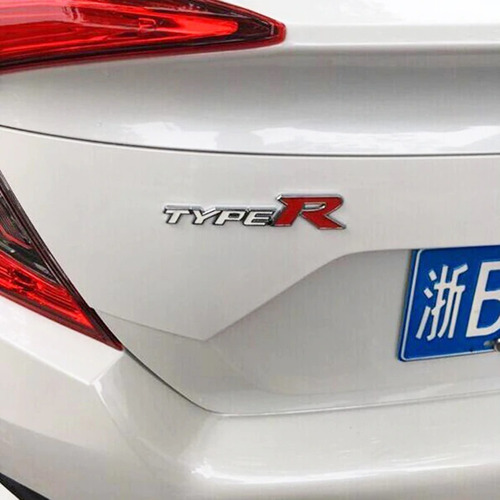 Emblema Metal Type R Honda Civic (blanco . Rojo) Foto 2
