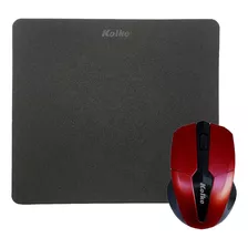 Combo Kit Mouse Inalambrico Y Pad Liso Oficina Pc Notebook