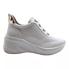 Zapatilla Via Marte Plataforma Sneaker Confort 5903 Taco 7cm