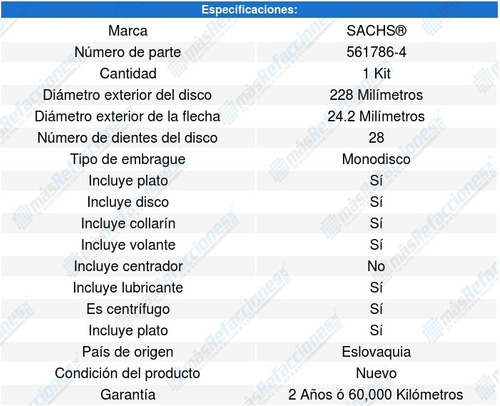 Jgo Embrague Volkswagen Bora L5 2.5l 2005 Sachs Foto 2