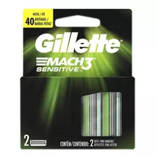 Carga Para Lâmina De Barbear Gillette Mach3 Sensitive 2 Un