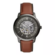 Reloj Hombre Fossil Neutra Automatic De Piel Color De La Correa Marrón